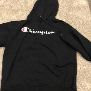 Black champion hoodie